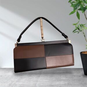 Elegant Black and Brown Women's Handbag